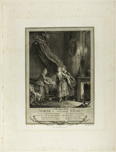 At gå i seng, fra Monument du Costume Physique et Moral de la fin du Dix-huitième siècle af Antoine Jean Duclos