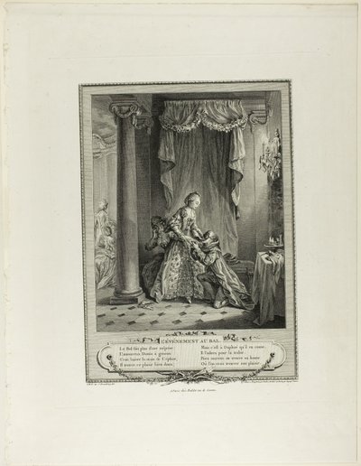 Begivenheden ved ballet, fra Monument du Costume Physique et Moral de la fin du Dix-huitième siècle af Antoine Jean Duclos
