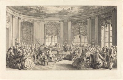 Koncerten af Antoine Jean Duclos after Augustin de Saint Aubin