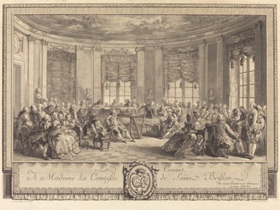 Koncerten af Antoine Jean Duclos after Augustin de Saint Aubin
