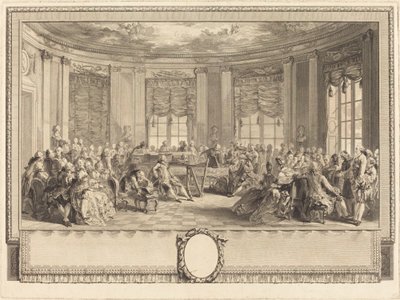 Koncerten af Antoine Jean Duclos after Augustin de Saint Aubin