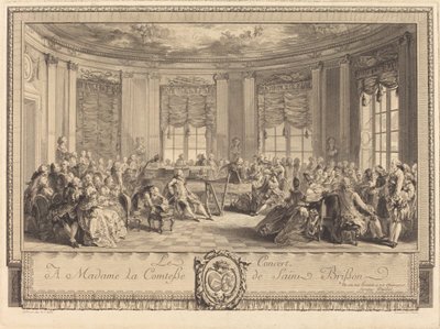 Koncerten af Antoine Jean Duclos after Augustin de Saint Aubin