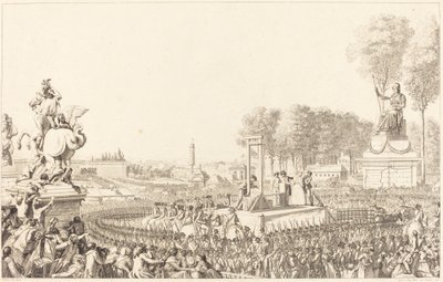 Dag den 16. oktober 1793, Marie-Antoinettes død af Antoine Jean Duclos after Charles Monnet