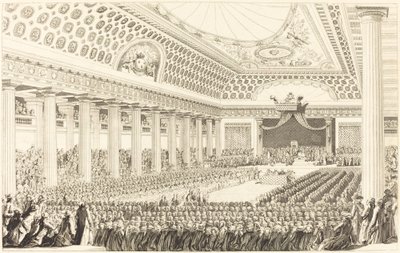 Åbningen af ​​generalstaterne i Versailles, 5. marts 1789 af Antoine Jean Duclos after Charles Monnet