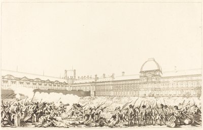 Dagen den 10. august 1792 af Antoine Jean Duclos after Charles Monnet