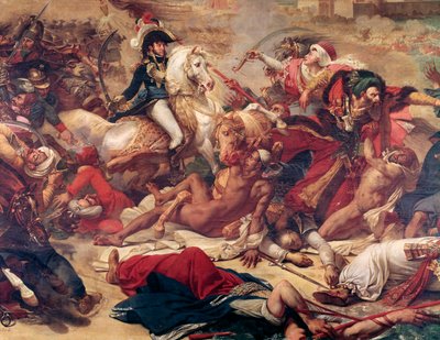 Slaget ved Abukir, general Murat, der kæmper mod den osmanniske hær. (Detalje, Olie på lærred af Antoine Jean Gros