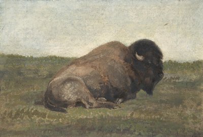 Bison liggende, 1810-75. af Antoine Louis Barye