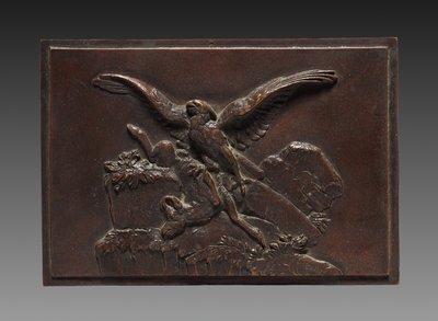 Ørn med gemser, ca. 1830 - 1875. af Antoine Louis Barye