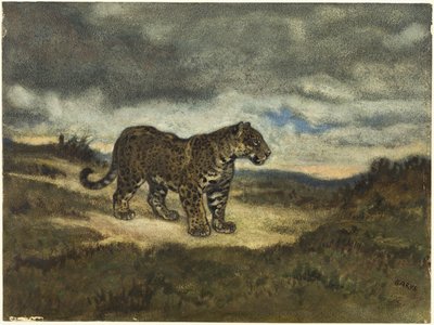Jaguar stående af Antoine Louis Barye