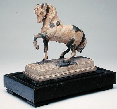 Den tyrkiske hest, ca. 1876 (gips med voks i eboniseret træ) (se også 226321) af Antoine Louis Barye