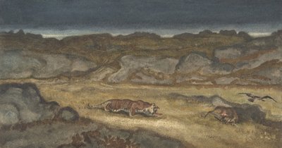 Tiger Stalking Prey,. af Antoine Louis Barye