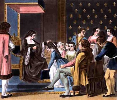 Institution of the Order of Franciscan Nons af Anne af Bretagne (1477-1514), indgraveret af Jean Baptiste Morret (fl. 1790-1820) af Antoine Louis Francois (after) Sergent Marceau