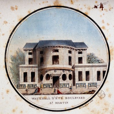 Halle aux calves, boulevard Saint Martin. I prittoresque udsigt over hovedbygningerne i Paris af sergent af Antoine Louis Francois Sergent-Marceau
