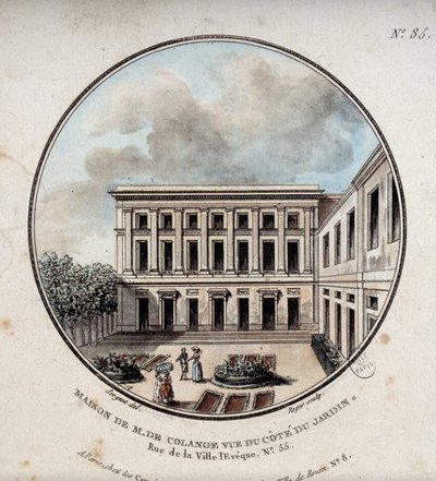 Maison de M. de Colange, udsigt fra haven (rue Ville-l