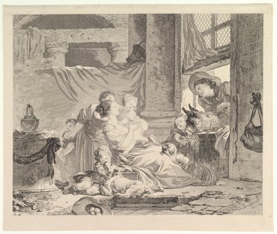 Bondefamilien.n.d af Antoine Louis Romanet