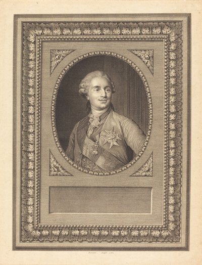 Louis XVI, konge af Frankrig af Antoine Louis Romanet after Joseph Siffred Duplessis
