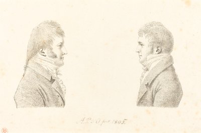 Selvportræt og kunstnerens bror af Antoine Marie Philippe Louis d