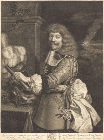 Henrik af Lorraine af Antoine Masson after Nicolas Mignard
