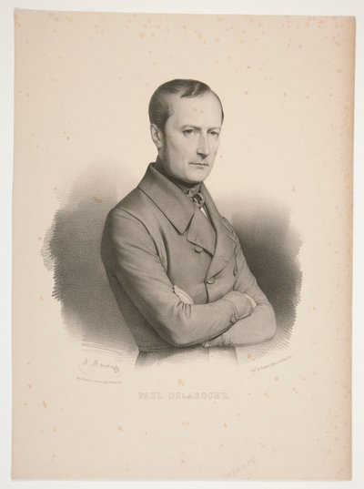Portræt af Paul Delaroche af Antoine Maurin