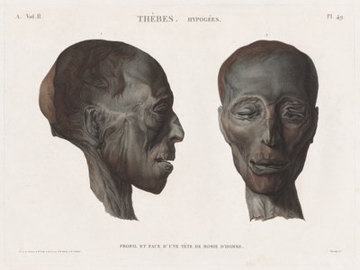 Beskrivelse af Egypten: Theben. Hypogees Vol. II, Pl. 49. af Antoine Maxime Monsaldy