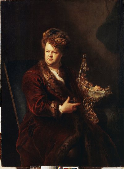 Portræt af juveleren Johann Melchior Dinglinger (1664-1731). Maleri af Antoine Pesne (1683-1757), ca. 1721. Tysk kunst, barokstil. Eremitagemuseet Sankt Petersborg. af Antoine Pesne