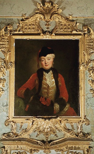 Portræt af Wilhelmine Dorothee von der Marwitz 1718-1787, ca. 1739 af Antoine Pesne