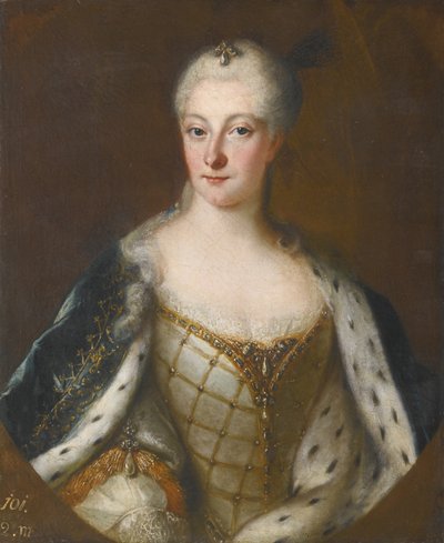 Portræt af Henriette Maria af Brandenburg-Schwedt 1702-1782 af Antoine Pesne School