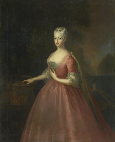 Portræt af prinsesse Friederike Luise af Preussen 1714-1784, markgrevin af Brandenburg-Ansbach af Antoine Pesne School
