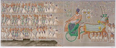 Gamle egyptiske farvede basrelieffer, 1822 af Antoine Phelippeaux