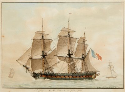 Fregat amp; højst 40 kanoner . pres af Antoine Roux