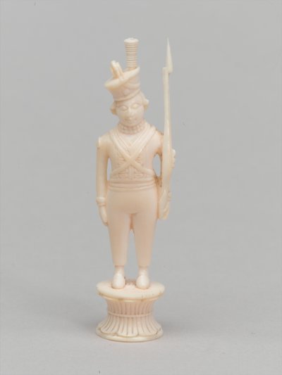 Hvid bonde, skakbrik, Indien, 1820 ca af Antoine Verard