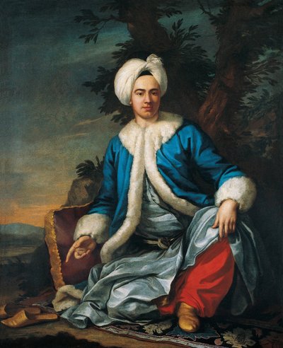 Portræt af en europæer i tyrkisk dragt, anden halvdel af det 18. århundrede. af Antoine de Favray