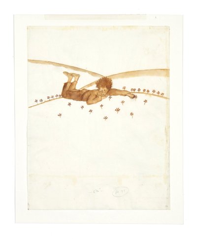 Illustration til novellen Den lille prins Le Petit Prince, 1942. af Antoine de Saint Exupéry