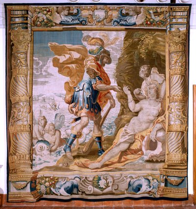 flamsk gobelin. Serien Story of Theseus. Theseus modtager Minos