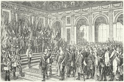 Vilhelm I af Preussen udråbte til kejser af Tyskland i Versailles af Anton Alexander von (after) Werner