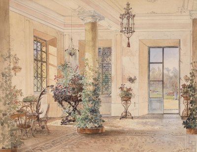 Sala Terrena i et lille slot af Anton Altmann