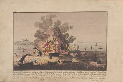 Søslag mellem den russiske og osmanniske flåde i Sortehavet den 28. og 29. juni 1788, 1788. af Anton Balzer