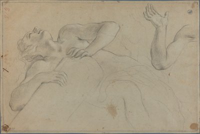 Satyr læner sig op ad en søjle af Anton Domenico Gabbiani