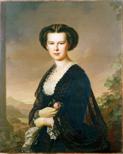 Kejserinde Elisabeth Sisi, født prinsesse i Bayern, hustru til kejser Franz Josef af Østrig-Ungarn ... af Anton Einsle