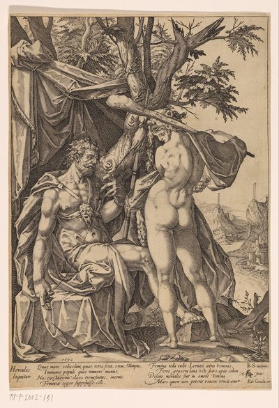Hercules i Omphale af Anton Eisenhoit