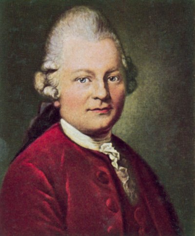 Gotthold Ephraim Lessing, tysk dramatiker og filosof (farvelitografi) af Anton Graff