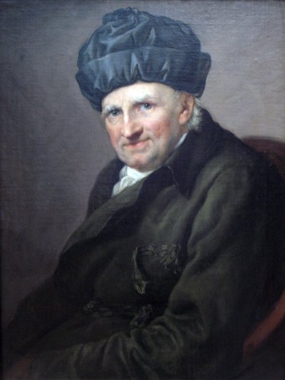 Provst Johann Joachim Spalding i husfrakke af Anton Graff
