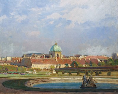 Udsigt over den salesiske kirke af Anton Hans Karlinsky