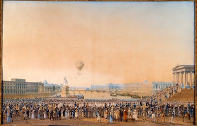 Entre af Louis XVIII, konge af Frankrig (1755-1824) i Paris den 3. maj 1814. Maleri af Antoine Ignace Melling (1763-1831) af Anton Ignaz Melling