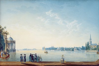 Havenrak til Broek i Waterland, eller byen Zwolle ved bredden af ​​Ijssel i Holland, 1814 af Anton Ignaz Melling