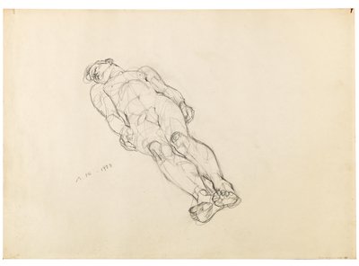 Anton Kolig Liggende mandlig nøgenbillede 1933 af Anton Kolig