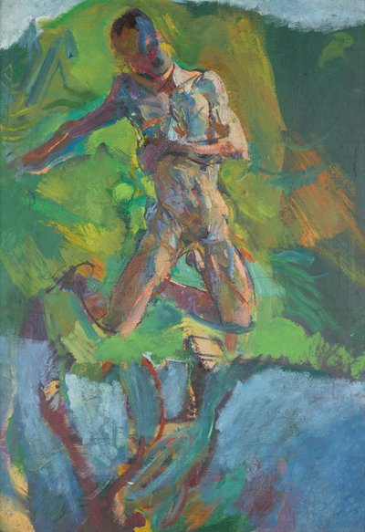 Knælende narcissus af Anton Kolig