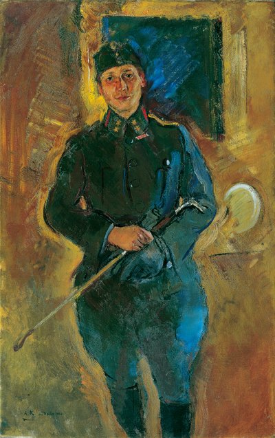 Otto von Aichelburg-Zossenegg som kavalerieløjtnant af Anton Kolig