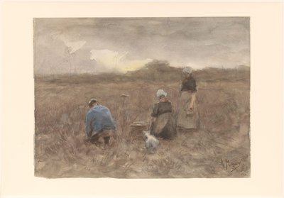 kartoffeloptagere af Anton Mauve