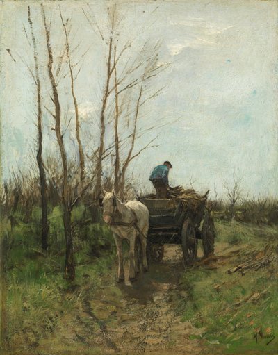 Indsamling af træ. af Anton Mauve